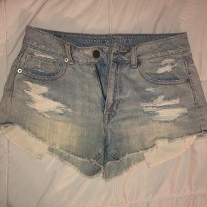 high rise jean shorts